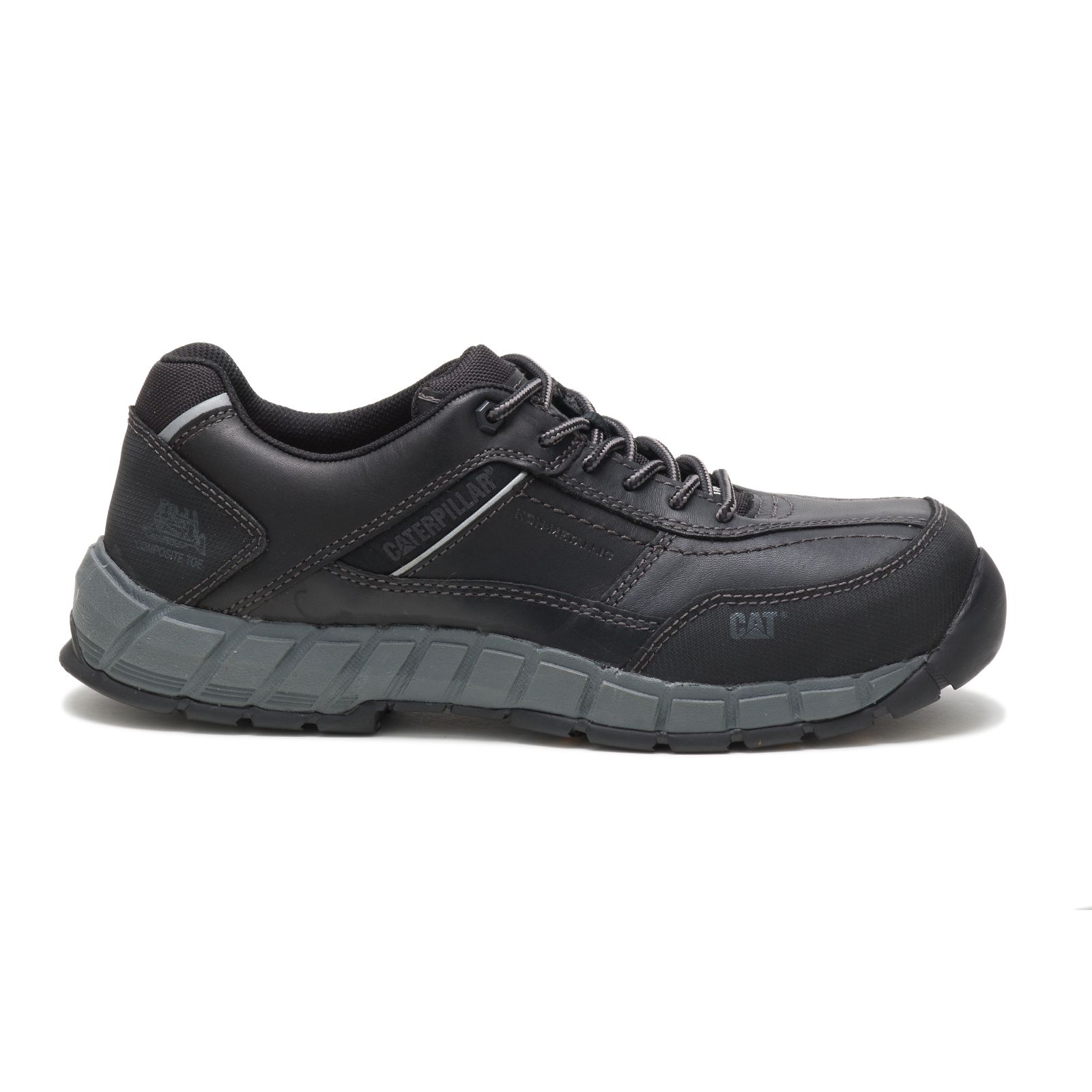 Caterpillar Sneakers Online UAE - Caterpillar Streamline Leather Composite Toe Mens - Black NLVIMO709